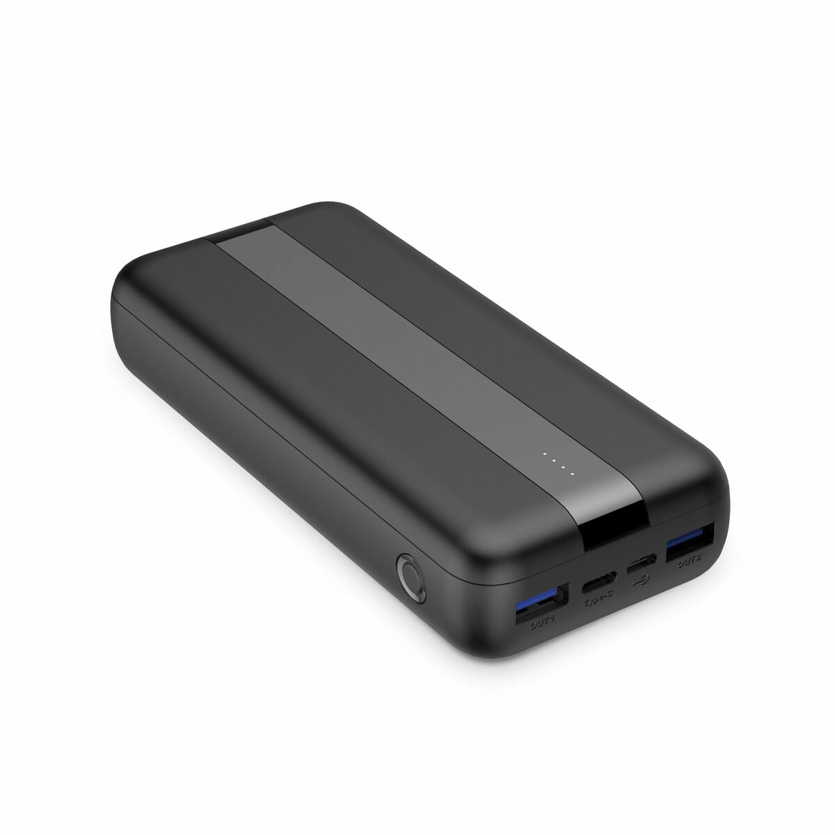 Powerbank 20000 mAh, nopea lataus, EU-pistoke & 3-porttinen, matkalle, musta