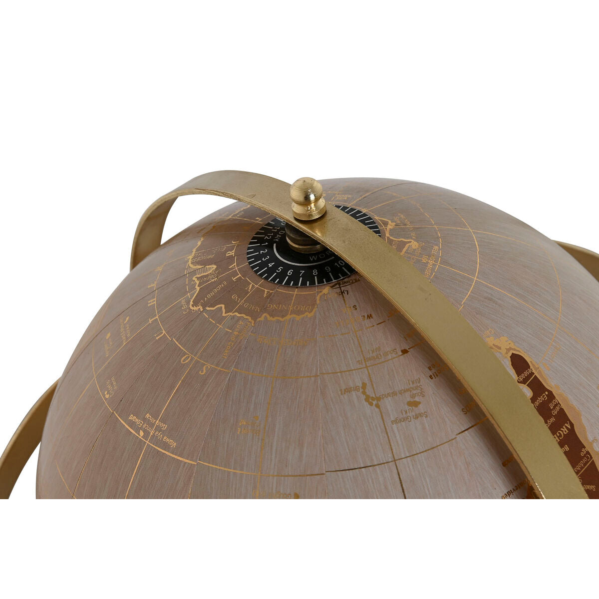 Pöytämaapallo kullattu & vaaleanpunainen vintage, mangojalusta 28 x 20 x 39 cm