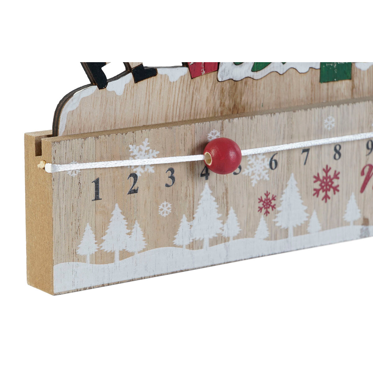 Puinen adventtikalenteri MDF 45 x 1 x 19 & 45 x 2 x 19 cm, 2 osaa, joulukalenteri