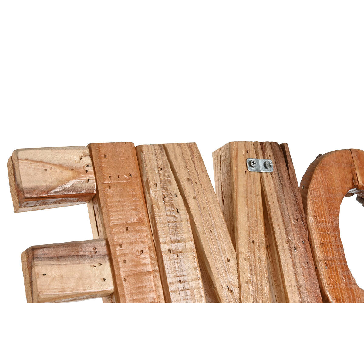 Puinen HOME-seinäkoriste 58 x 4 x 20 cm, luonnonvaalea vaaleanruskea