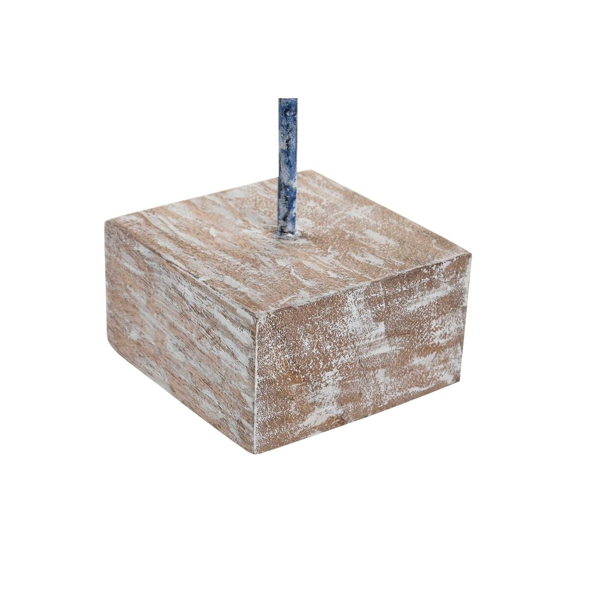 Puinen koristevalas sininen, mangopuu & hartsi 37 x 11 x 39 cm meriteemainen