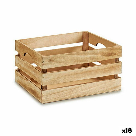 Puinen laatikko koristerasia 31 x 16 x 21 cm, poppeli haapa, ruskea, 18 kpl