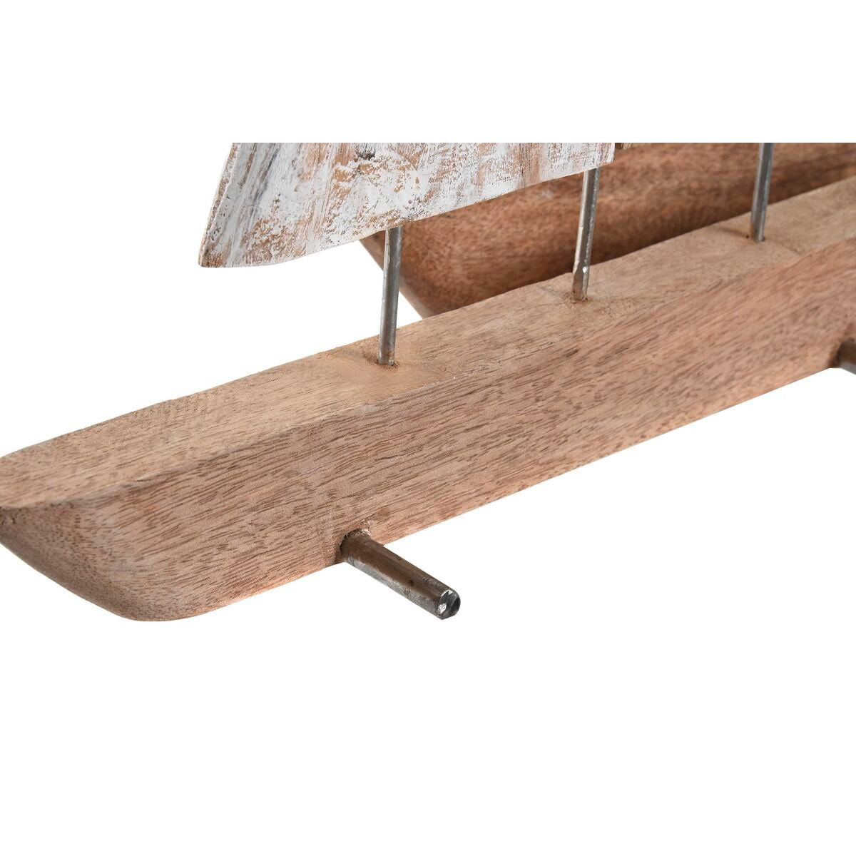 Puinen purjelaiva seinäkoriste 36,5–37,5x10x48–54 cm, mangopuu, ruskea, 2 kpl