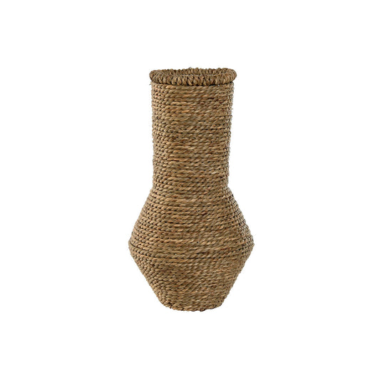 Punottu maljakko 19 x 19 x 34 cm, luonnollinen trooppinen sisustus, kukkamaljakko