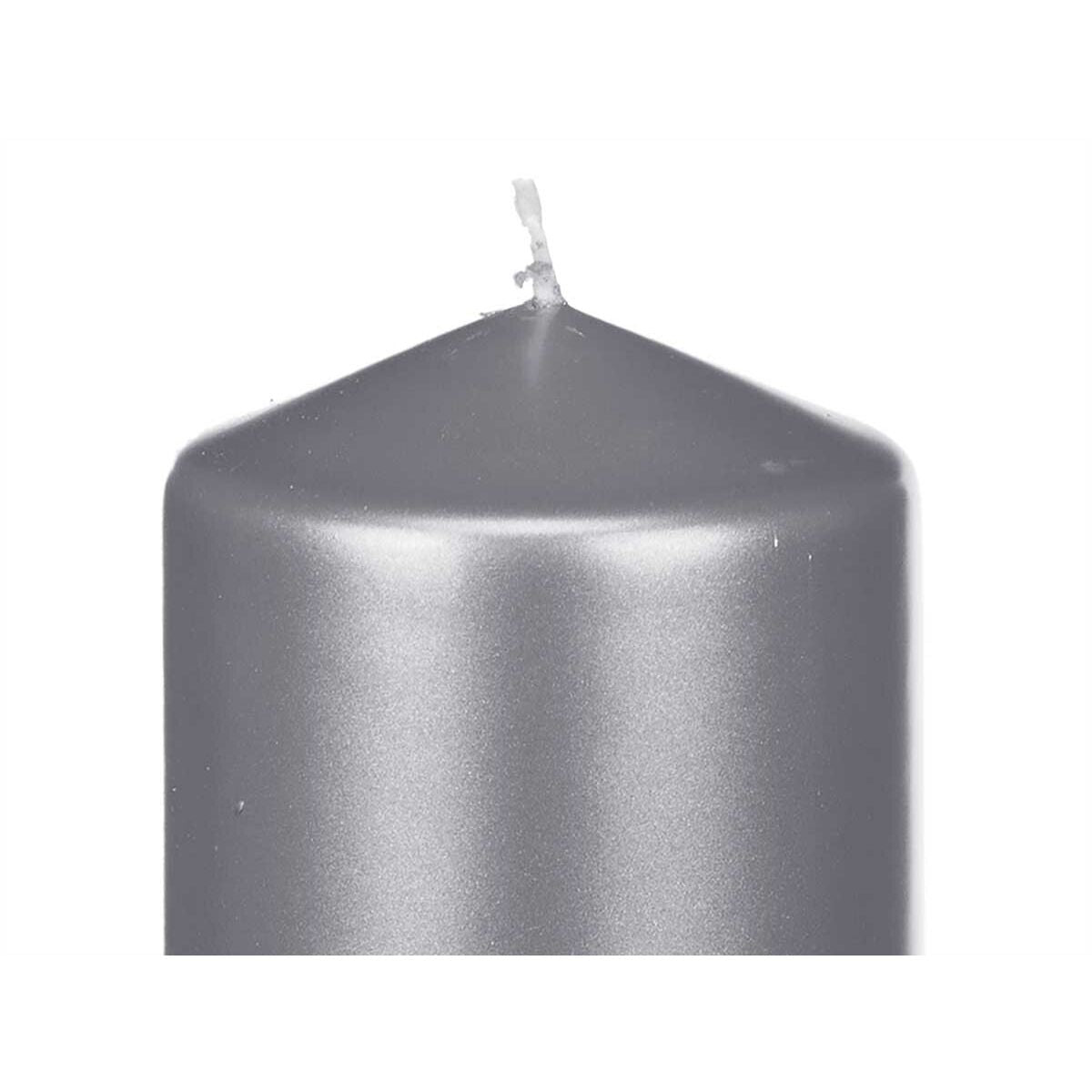 Pylväskynttilä 20 x 7 cm hopea, 80 h polttoaika, 12 kpl – kodinsisustukseen