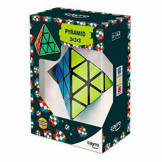 Pyramidipalapeli 3x3 pyraminx, 3D-palapeli monivärinen 6+ lapsille - Cayro