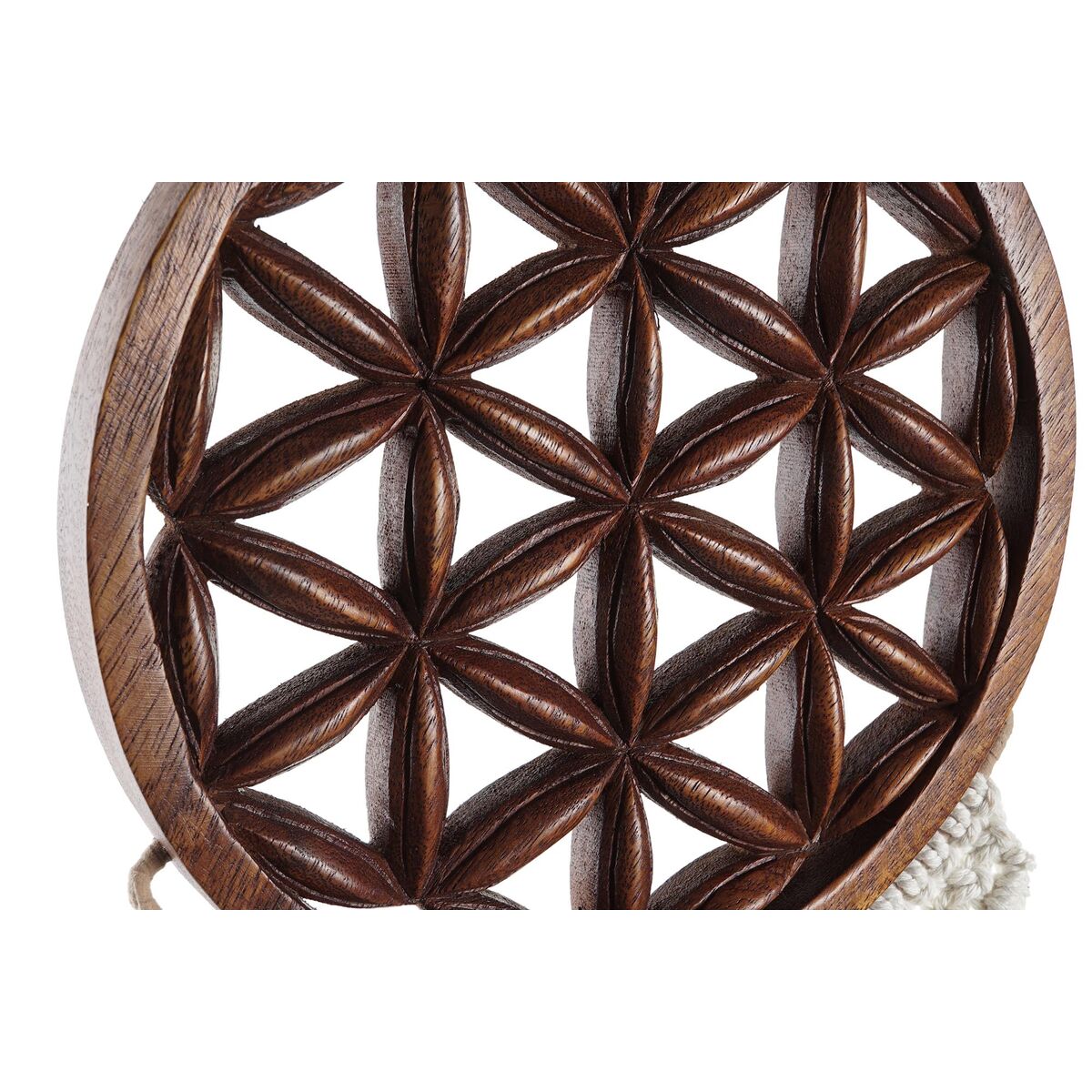 Riippuva koriste puu & macramé 93 cm, 2 kpl ruskea & valkoinen boho-tyyli