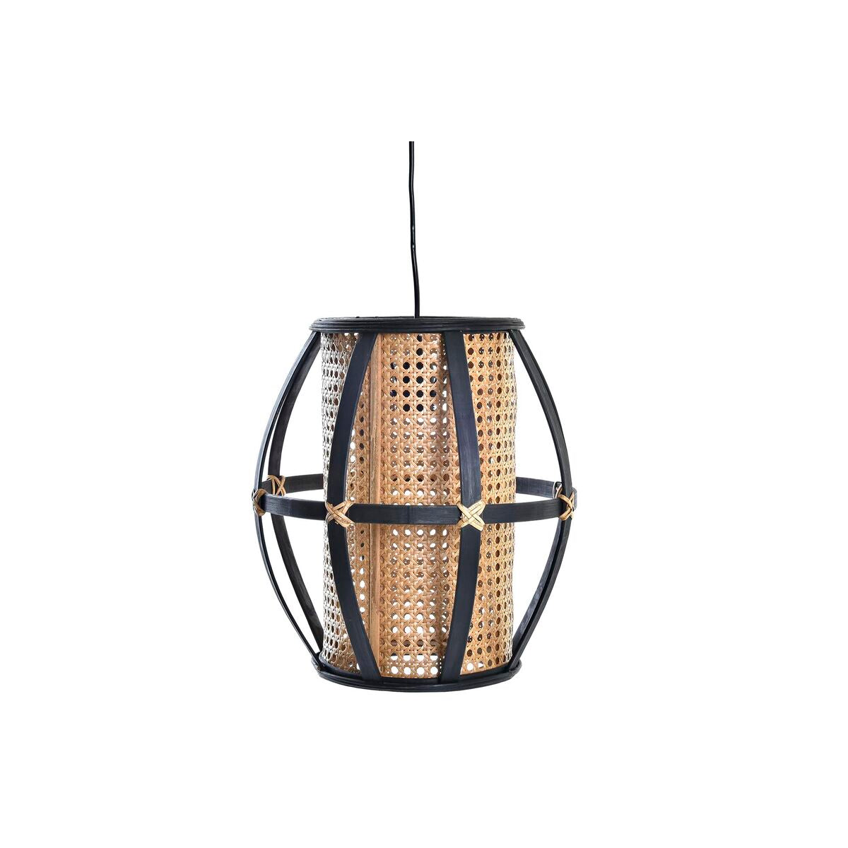 Riippuvalaisin bambu & rattan musta-ruskea E27 50 W 34×34×35 cm