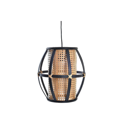 Riippuvalaisin bambu & rattan musta-ruskea E27 50 W 34×34×35 cm
