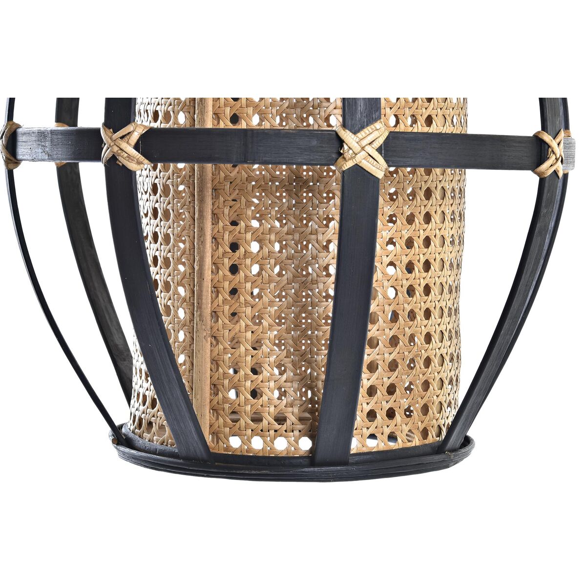 Riippuvalaisin bambu & rattan musta-ruskea E27 50 W 34×34×35 cm