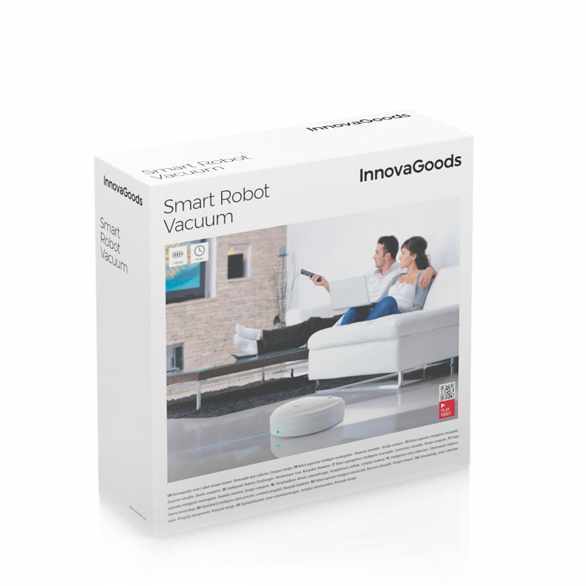 Robotti-imuri, ladattava 80 min, matala 7 cm, Ø22,5 cm - sopii kaikkiin lattioihin