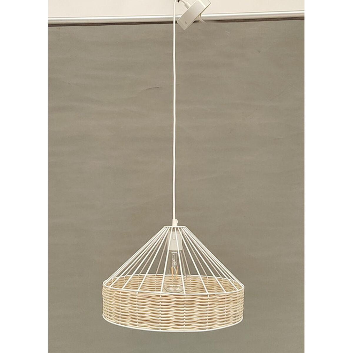 Rottinkiriippuvalaisin 35 x 35 x 22 cm musta metalli, E27 50 W, 2 kpl