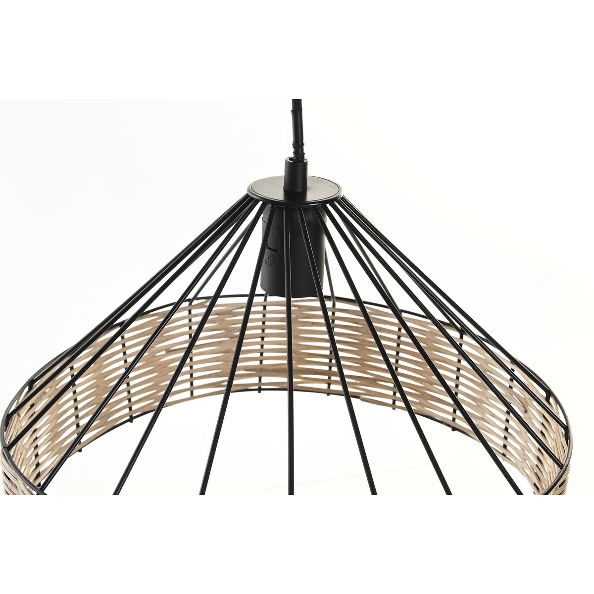 Rottinkiriippuvalaisin 35 x 35 x 22 cm musta metalli, E27 50 W, 2 kpl