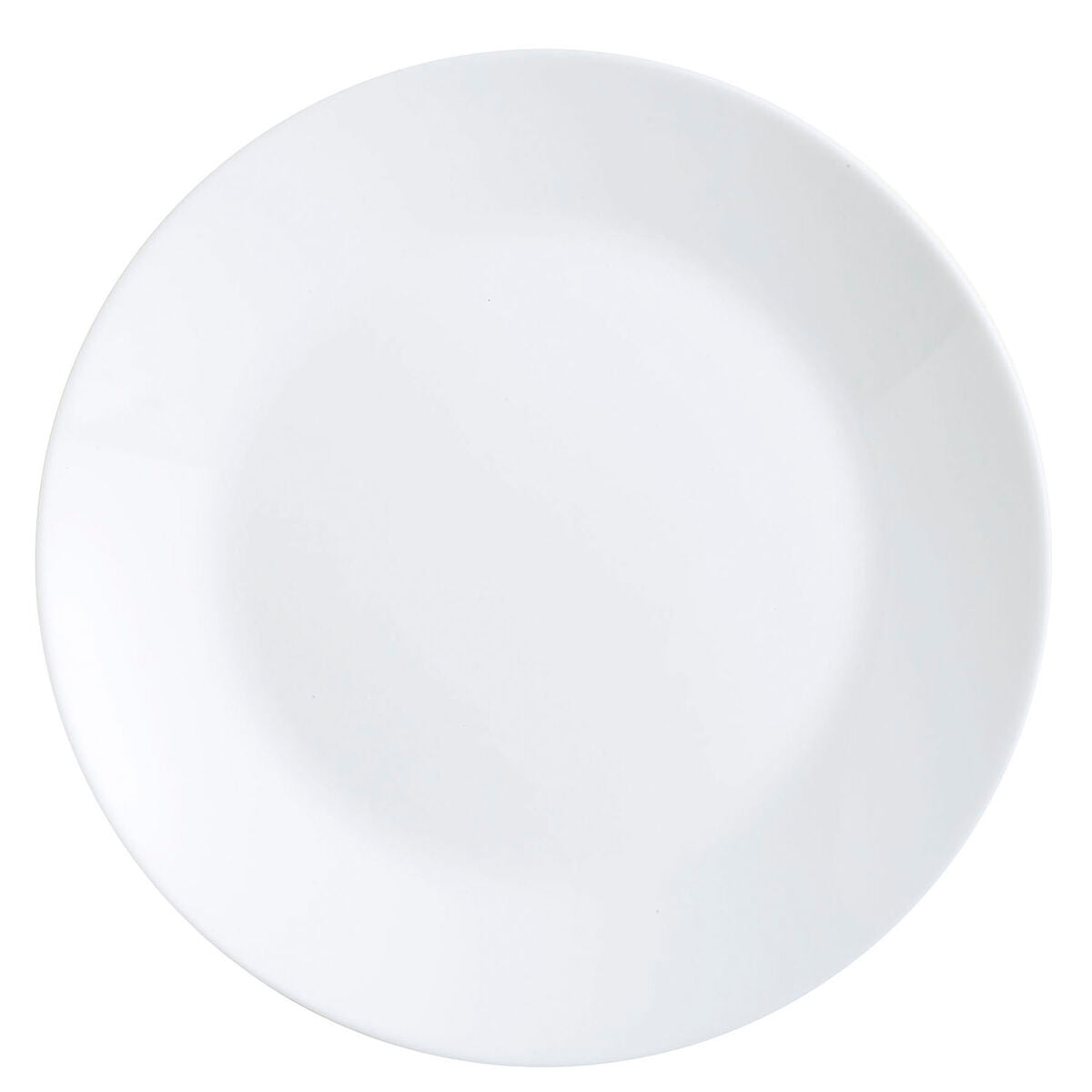 Ruokalautanen 25 cm, litteä lasi, valkoinen, 12 kpl – Luminarc Zelie