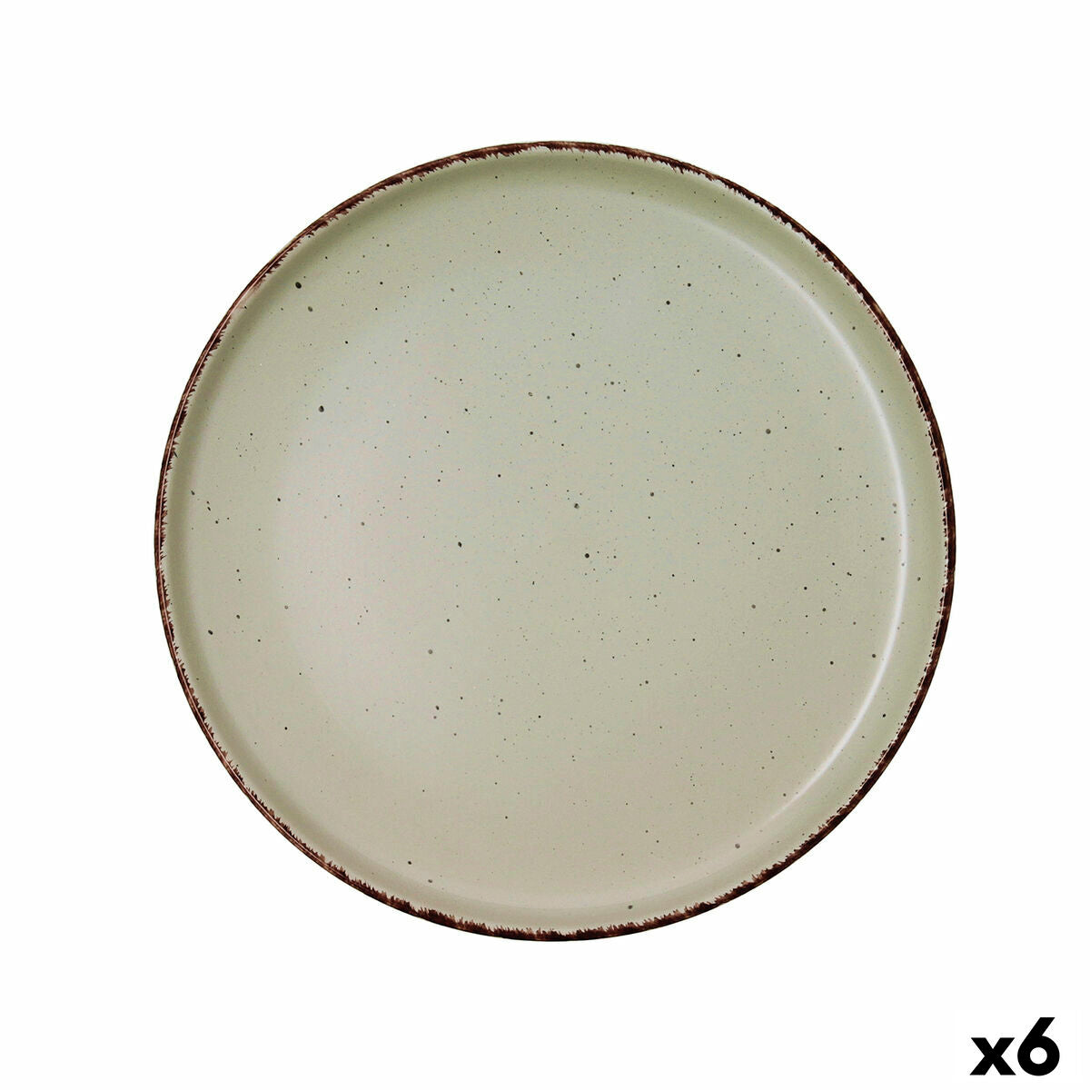 Ruokalautanen 26,5 cm keramiikka vihreä, mikro & astianpesukone, 6 kpl