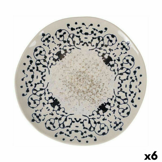 Ruokalautanen Ø 26 cm, 6 kpl - koristeltu matala lautanen pöytään, arkikäyttöön