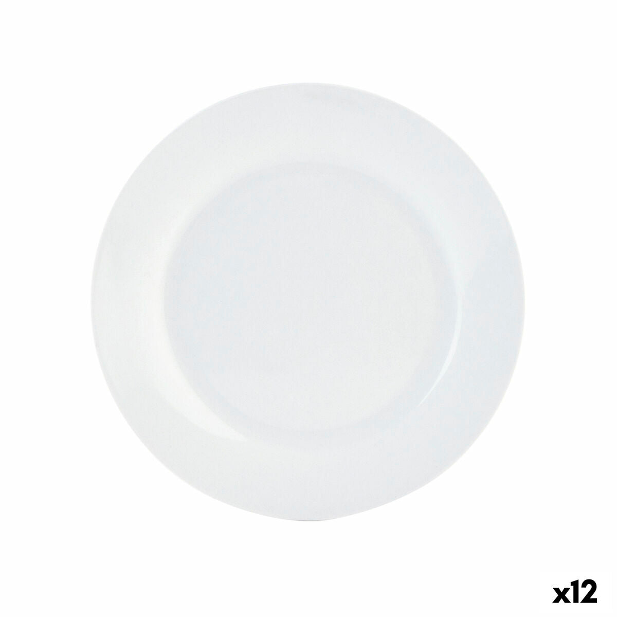 Ruokalautanen 27 cm keramiikka valkoinen, pinottava 12 kpl - kotiin & ravintolaan