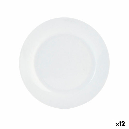 Ruokalautanen 27 cm keramiikka valkoinen, pinottava 12 kpl - kotiin & ravintolaan