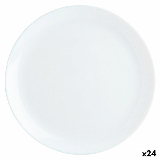 Ruokalautanen 27 cm lasi, valkoinen 24 kpl - astiasetti ruokailuun, astianpesukone