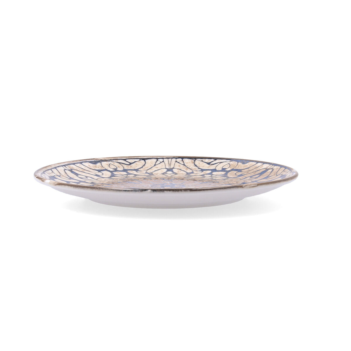 Ruokalautanen Ø27 cm, ruskea keramiikka, pinottava, 6 kpl ruokailuun