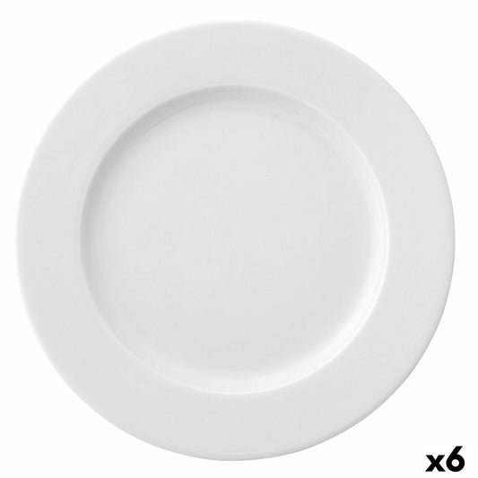 Ruokalautanen 31 cm keraaminen, uuninkestävä & astianpesukone, valkoinen 6 kpl