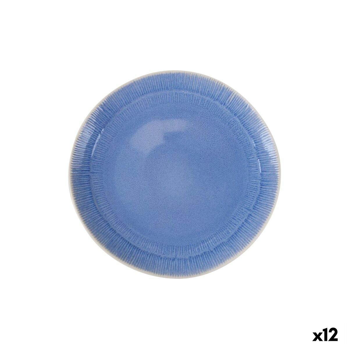 Ruokalautanen sininen 12 osaa, litteä lautanen arki- ja juhlakäyttöön