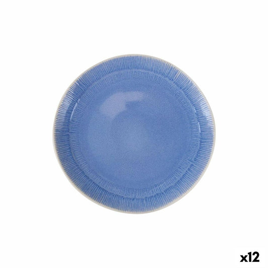 Ruokalautanen sininen 12 osaa, litteä lautanen arki- ja juhlakäyttöön
