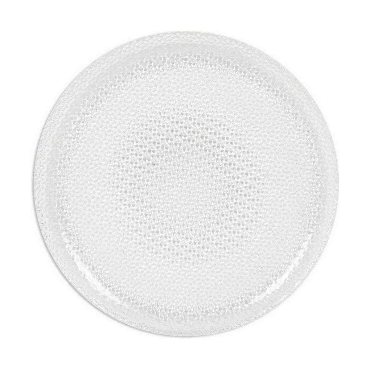 Ruokalautaset 24 kpl, 27 cm, teksturoitu lasilautanen läpinäkyvä illallisille