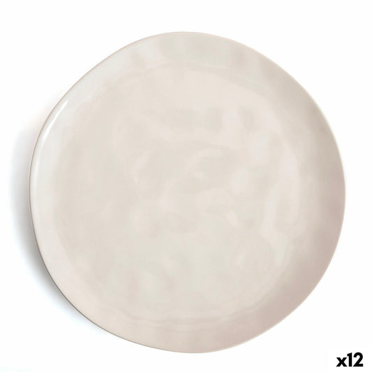 Ruokalautanen 26 cm valkoinen 12 kpl kohokuvio, pesukone & mikroaaltouuni