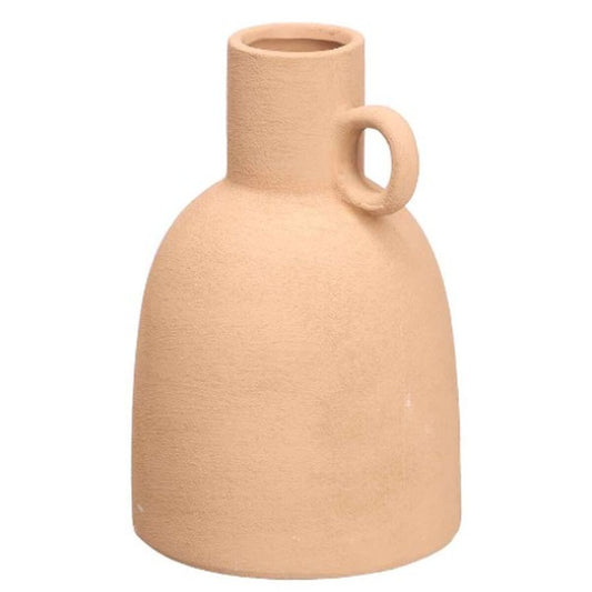 Maljakko ruskea keramiikka, mattapintainen koriste sisustukseen 16,8×25,5×16,8 cm