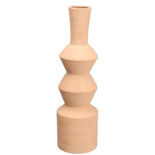 Ruskea maljakko, geometrinen 60 cm keramiikka moderni muotoilu kodin olohuone