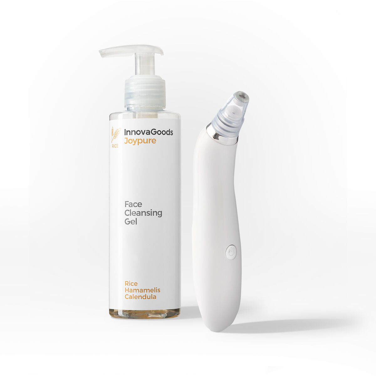 Mustapääimuri sähköinen & kasvojen puhdistusgeeli 200 ml, puhdistuspakkaus