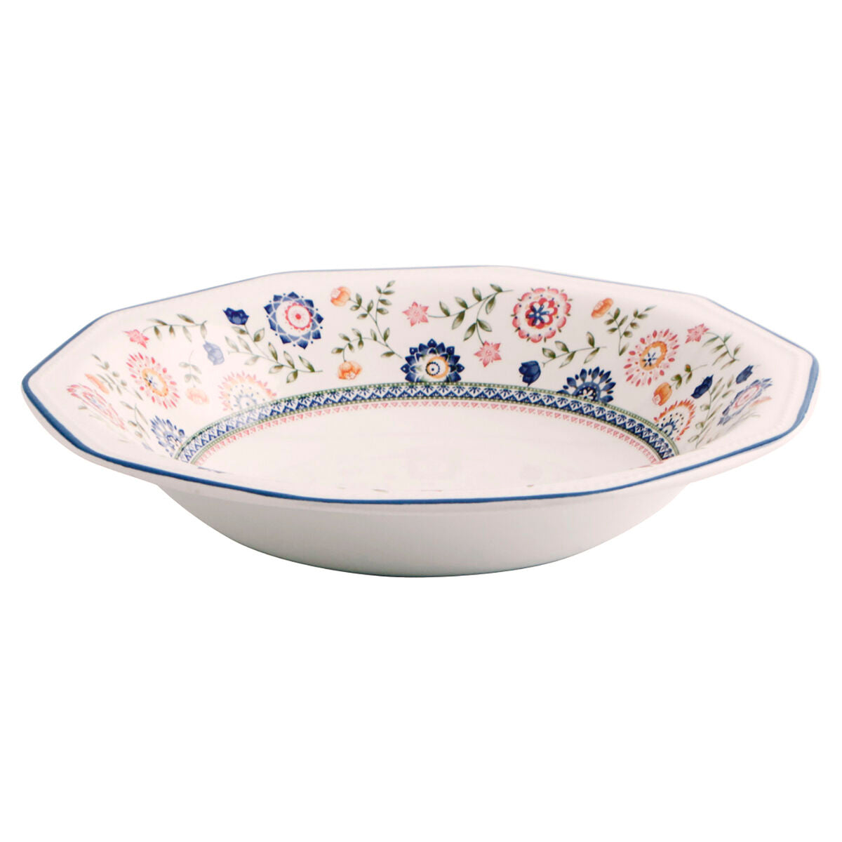 Salaattikulho keramiikka Ø 26,5 cm, 3 kpl, kukkakuvioitu & pinottava, keittiöön
