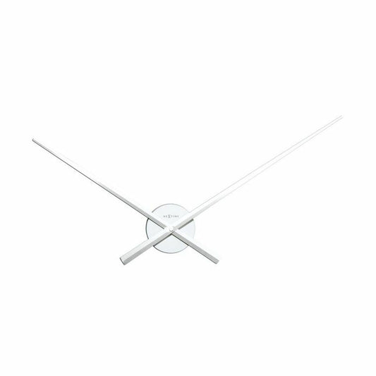 Seinäkello 70 cm valkoinen - moderni design, alumiinirunko, kvartsikoneisto