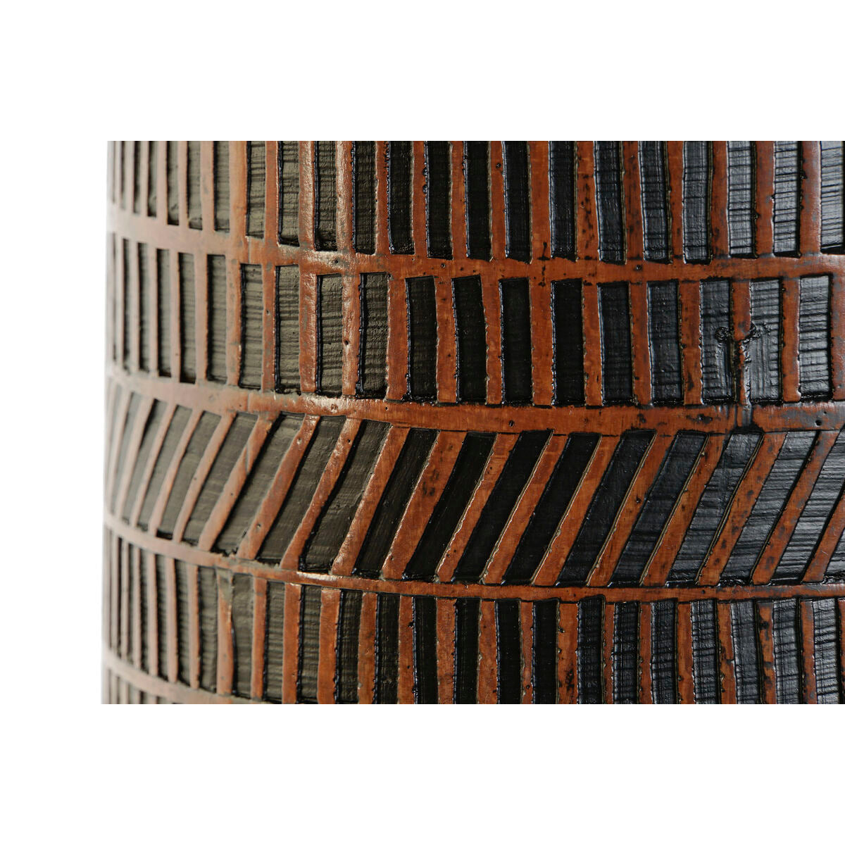 Maljakko hartsi, ruskea & musta, siirtomaatyylinen sisustus 20 x 20 x 48 cm