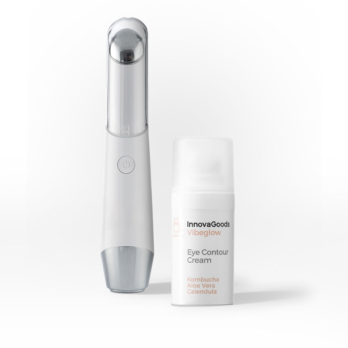 Silmäpusseja vähentävä hoitopaketti, kombucha 15 ml + valo- & lämpöhieronta