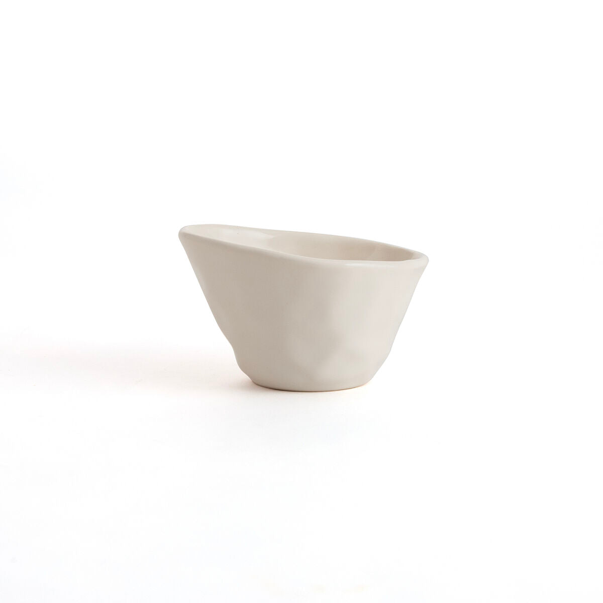 Snack-kulho 12 cm, valkoinen keramiikka, kohokuvioitu, 6 kpl, mikroaaltouuniin