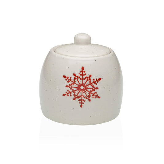 Sokeriastia keramiikka tähti 6,9×8,9×6,9 cm, valkoinen