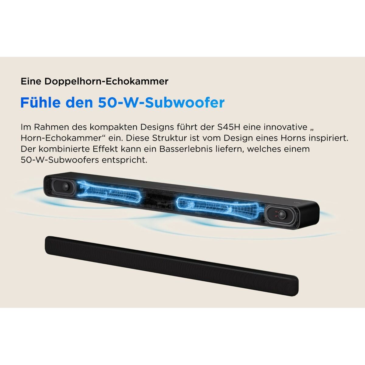 Soundbar 2.0 100 W Bluetooth eARC, Dolby Atmos TV:lle, HDMI 2.1, musta, 81 cm