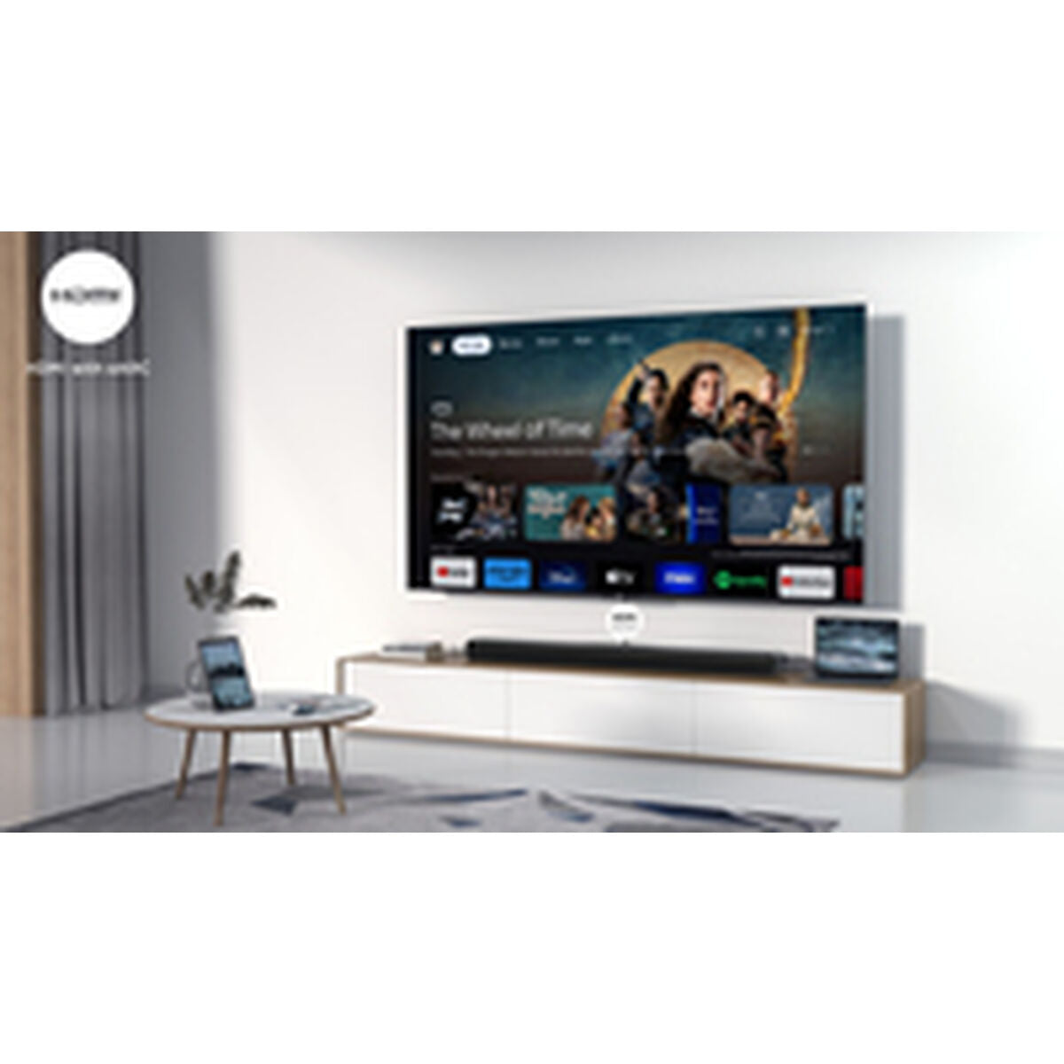 Soundbar 2.0 100 W Bluetooth eARC, Dolby Atmos TV:lle, HDMI 2.1, musta, 81 cm