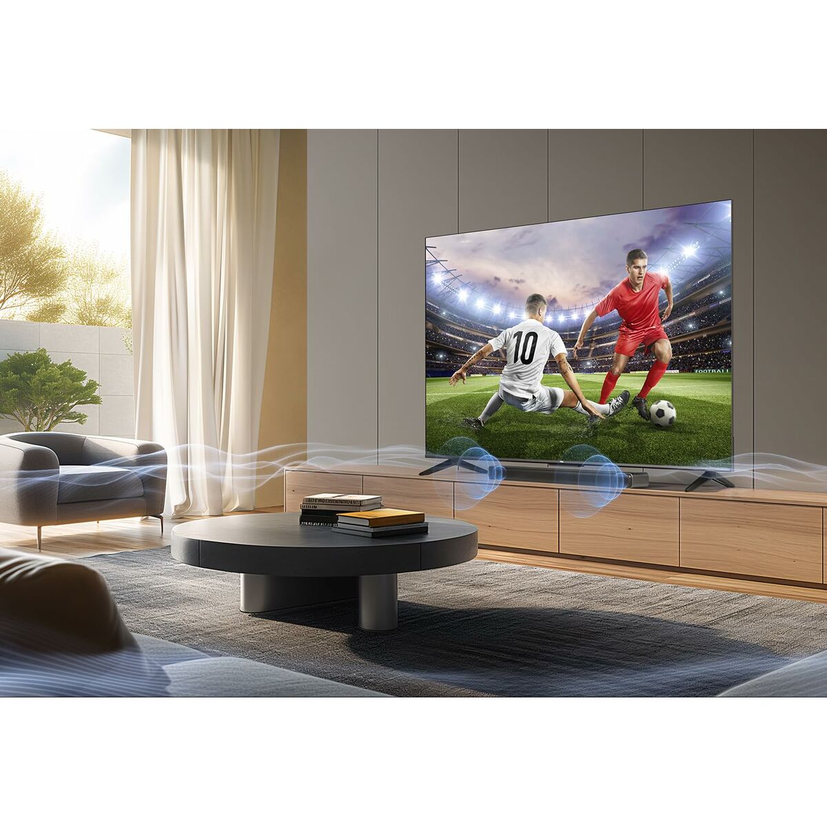 Soundbar 2.0 100 W Bluetooth eARC, Dolby Atmos TV:lle, HDMI 2.1, musta, 81 cm