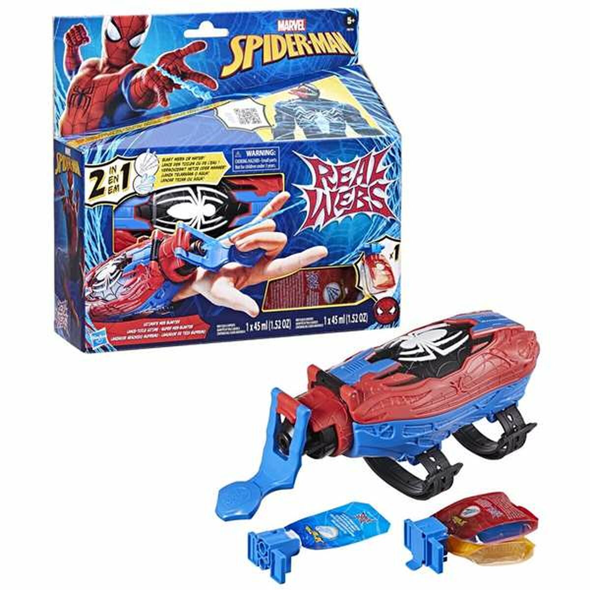 Spider-Man verkkoheittaja Real Webs - web blaster käsiase lapsille 5+ & varaosat