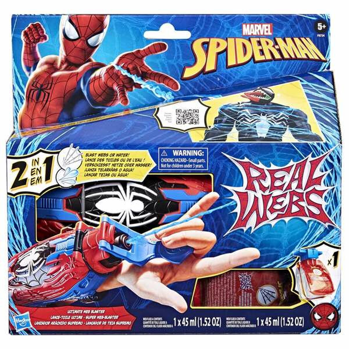Spider-Man verkkoheittaja Real Webs - web blaster käsiase lapsille 5+ & varaosat