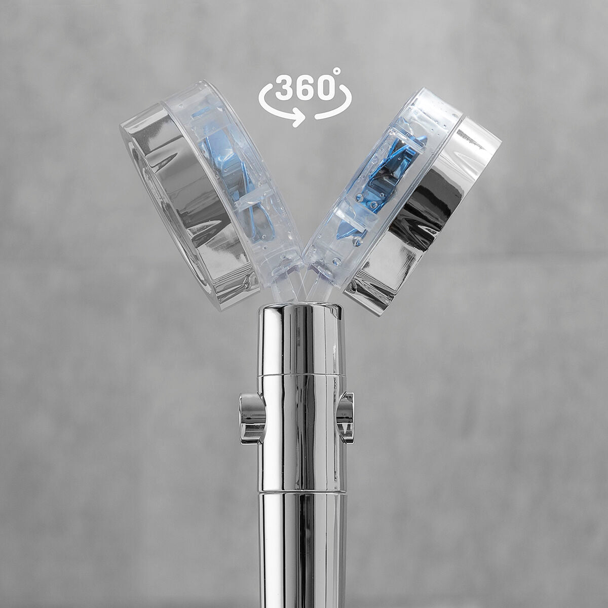 Suihkupää suodattimella, paineenkorotus & vesisäästö, 360° kääntyvä, herkälle iholle