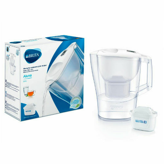 Suodatinkannu 2,4 l, vesisuodatin, valkoinen & läpinäkyvä keittiöön - Brita