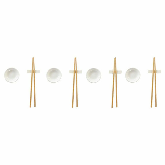 Sushisetti keramiikka & bambu 12 osaa, valkoinen 27,3×20,3×2,5 cm