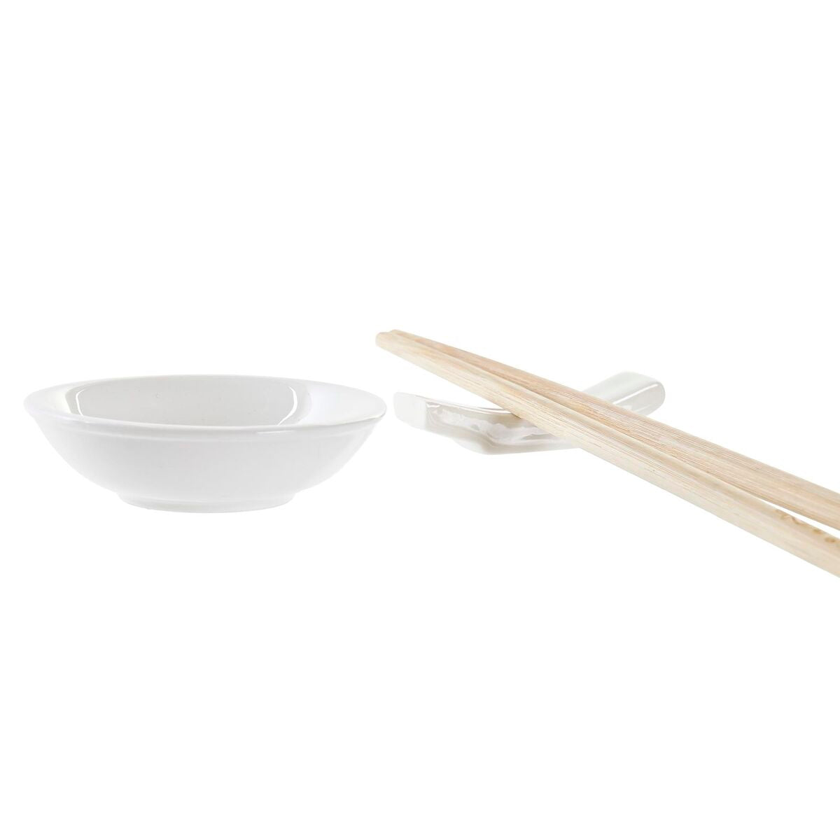 Sushisetti keramiikka & bambu 12 osaa, valkoinen 27,3×20,3×2,5 cm