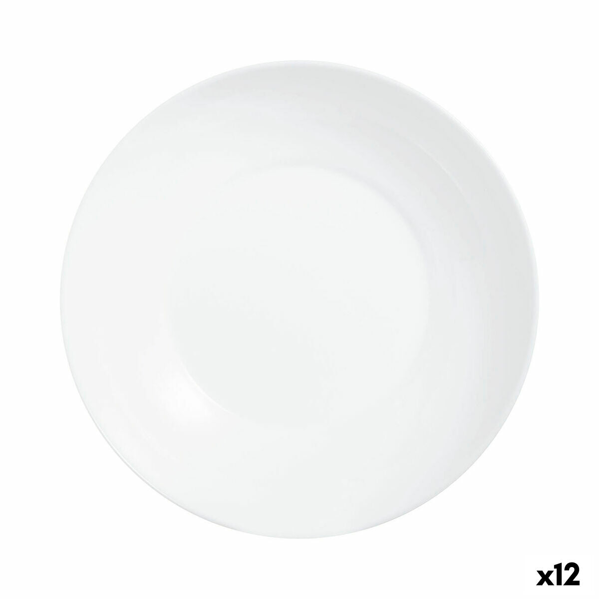 Syvä lautanen Ø 20 cm, astianpesukonepestävä, mikroaaltouuniin sopiva, 12 kpl
