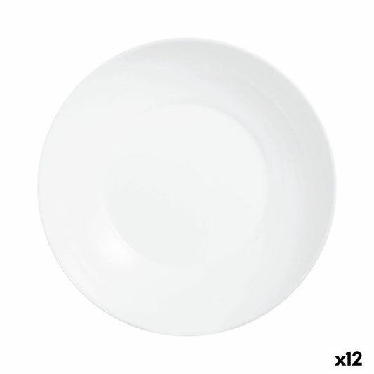 Syvä lautanen Ø 20 cm, astianpesukonepestävä, mikroaaltouuniin sopiva, 12 kpl