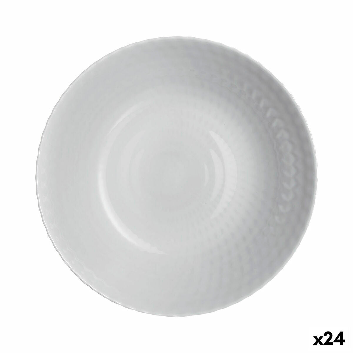 Syvä lautanen 20 cm, granit-harmaa lasi - mikroaaltouuni & astianpesukone, 24 kpl